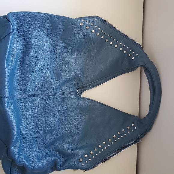 Blue Leather Bag - Picture 3 of 5